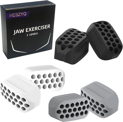 Jaw Exerciser for Men & Women (6Pcs) Silicone Jaw Exerciser Tablets Jaw Exerciser Gum BPA Free Jawline Exerciser for Men Jaw Trainer & Jawline Shaper for All Level Users Slim and Tone Face