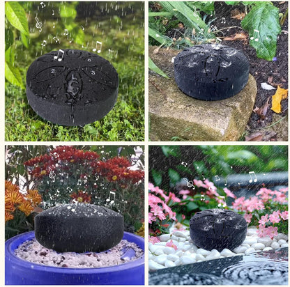 Rain Drum for outside Garden - Upgraded Non Waterlogging Rain Drum for outside When It Rains, 3 Inches 6 Notes Steel Tongue Drum Rain Chime, Mini Outdoor Rain Drum Instrument(Black)