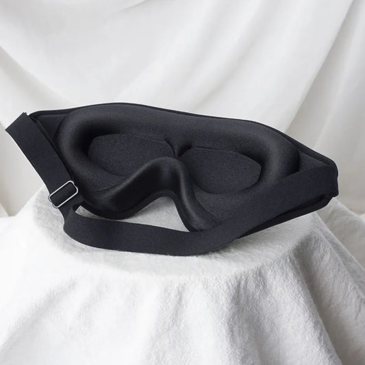 Sleep better with our 3D Memory Foam Sleep Mask. Blocks 99% of light for total relaxation.