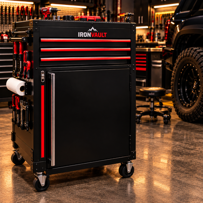 IRONVAULT™ — Tools Up. Drinks Down.