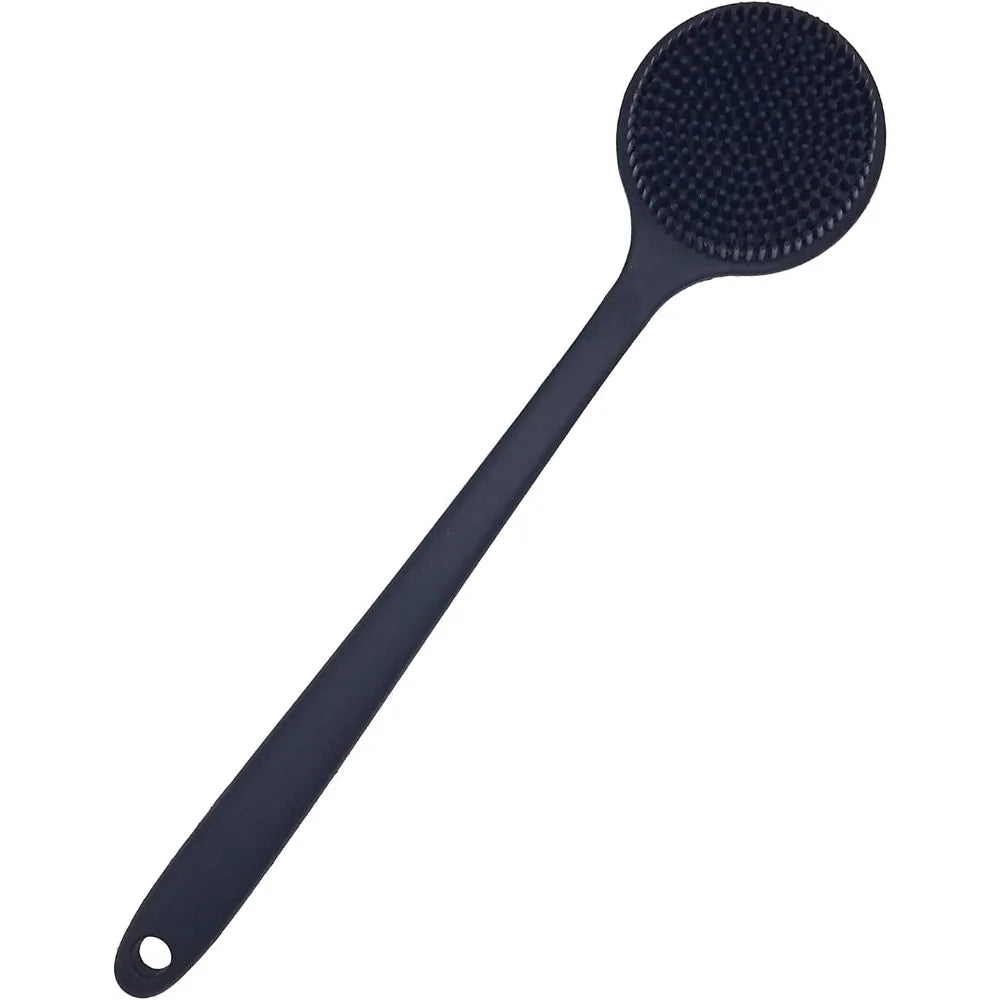 Back Scrubber for Shower Soft Silicone Bath Body Brush with Long Handle